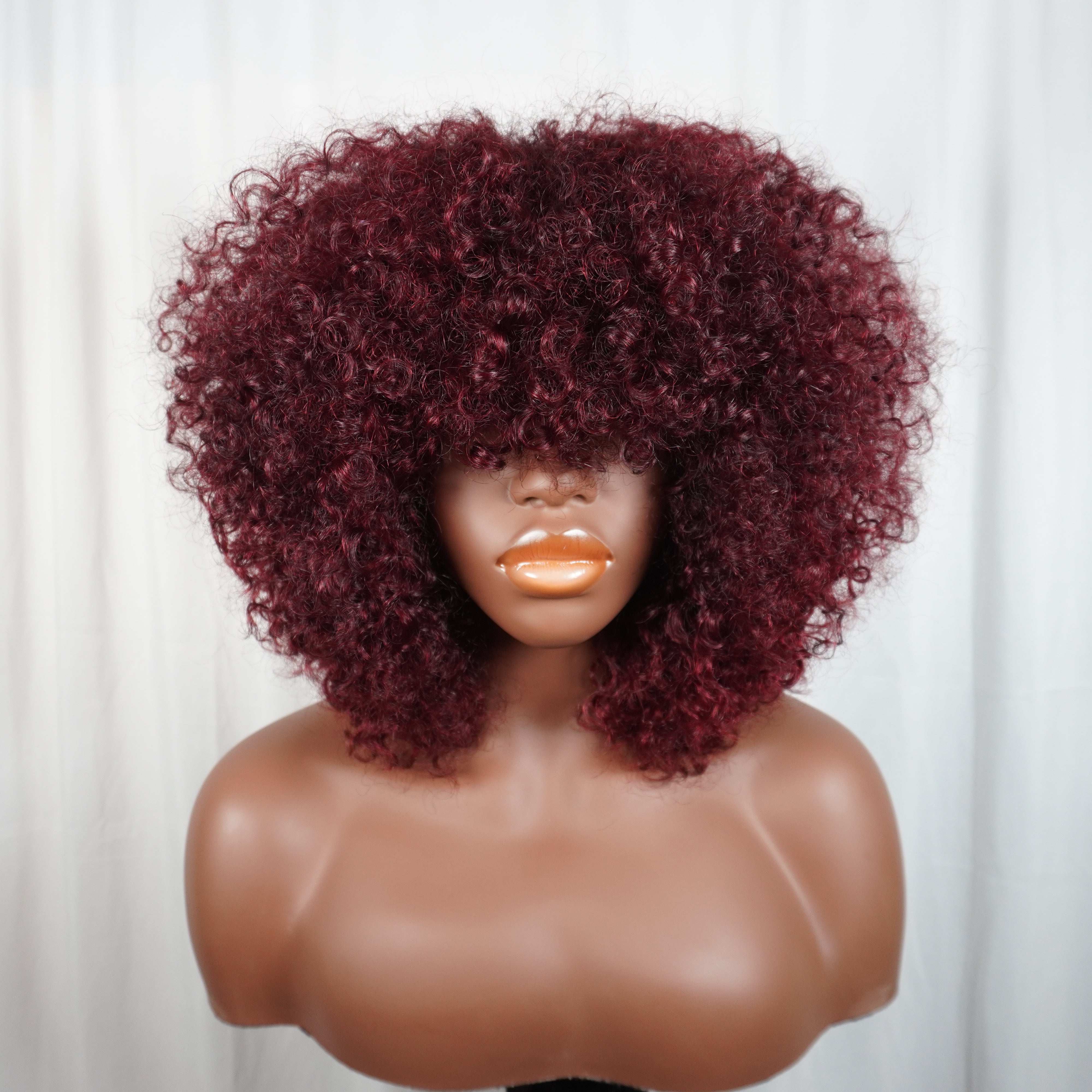Berry Bang Wine Wig – Bold Color, Beautiful Curls, Unapologetically You