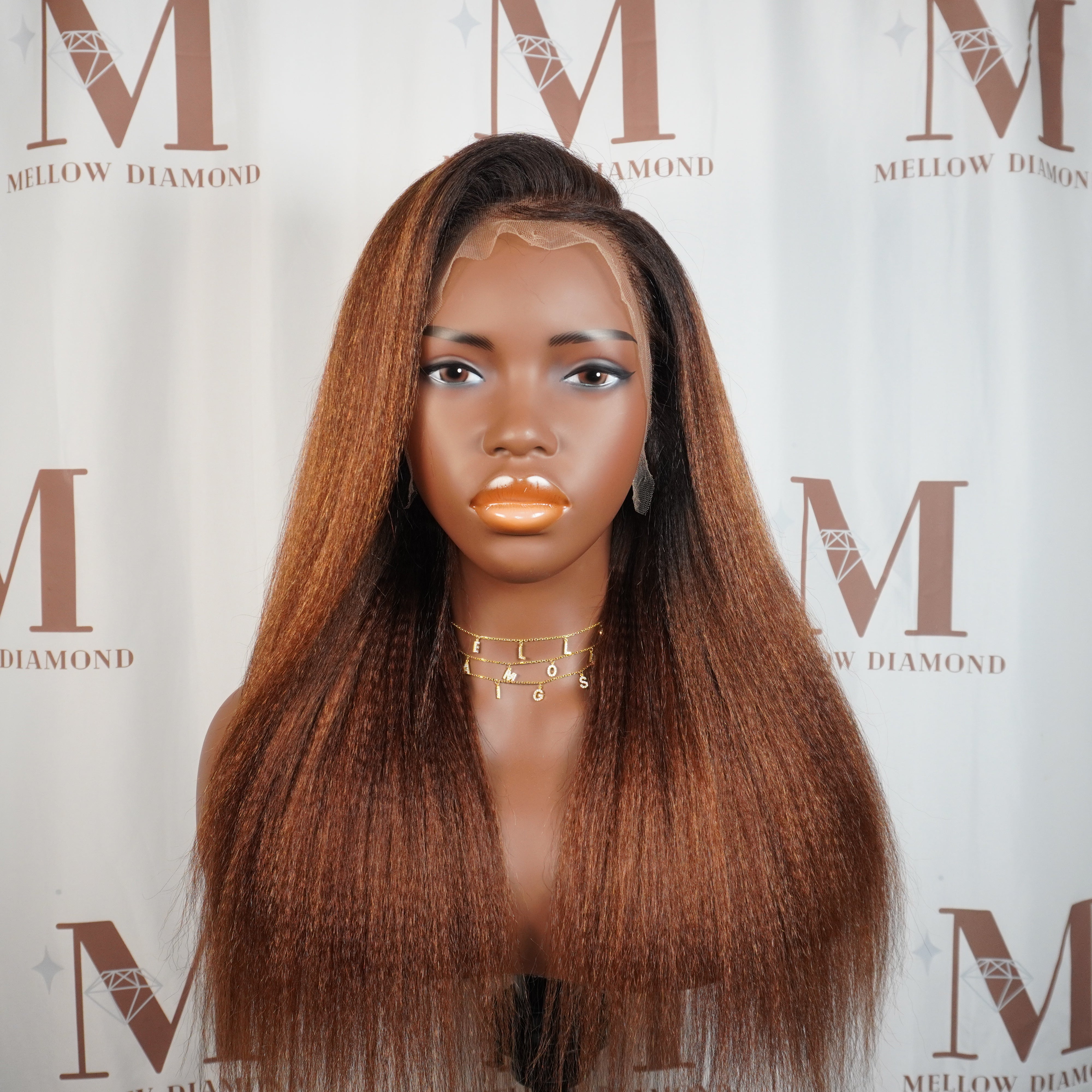 Dime Bob Textured Coffee RTS – Sleek 16” Yaki Bob Wig with HD Lace (Ready to Ship)