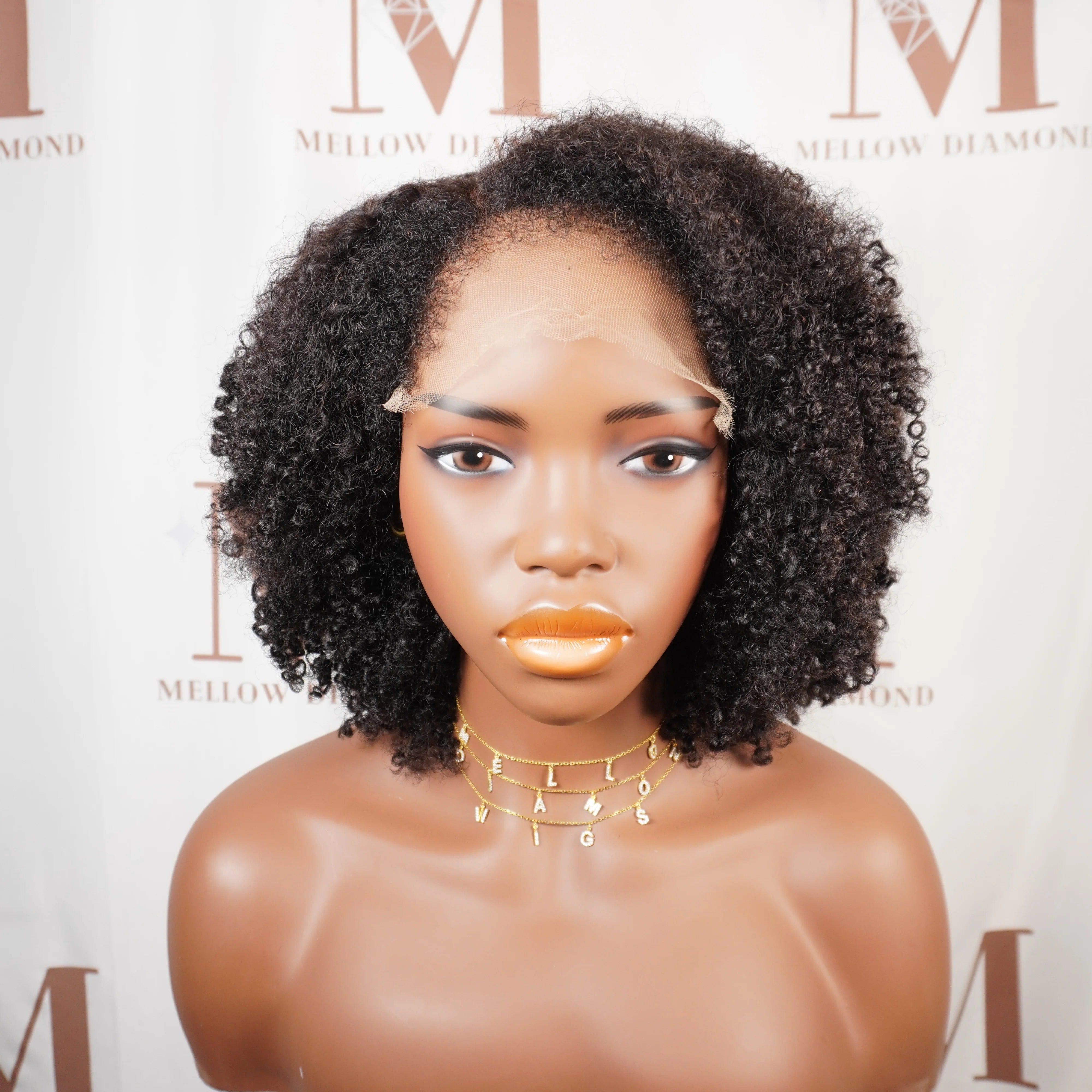 Hybrid TWA Curly Custom Wig: Effortless Afro Beauty with a Seamless Natural Hairline