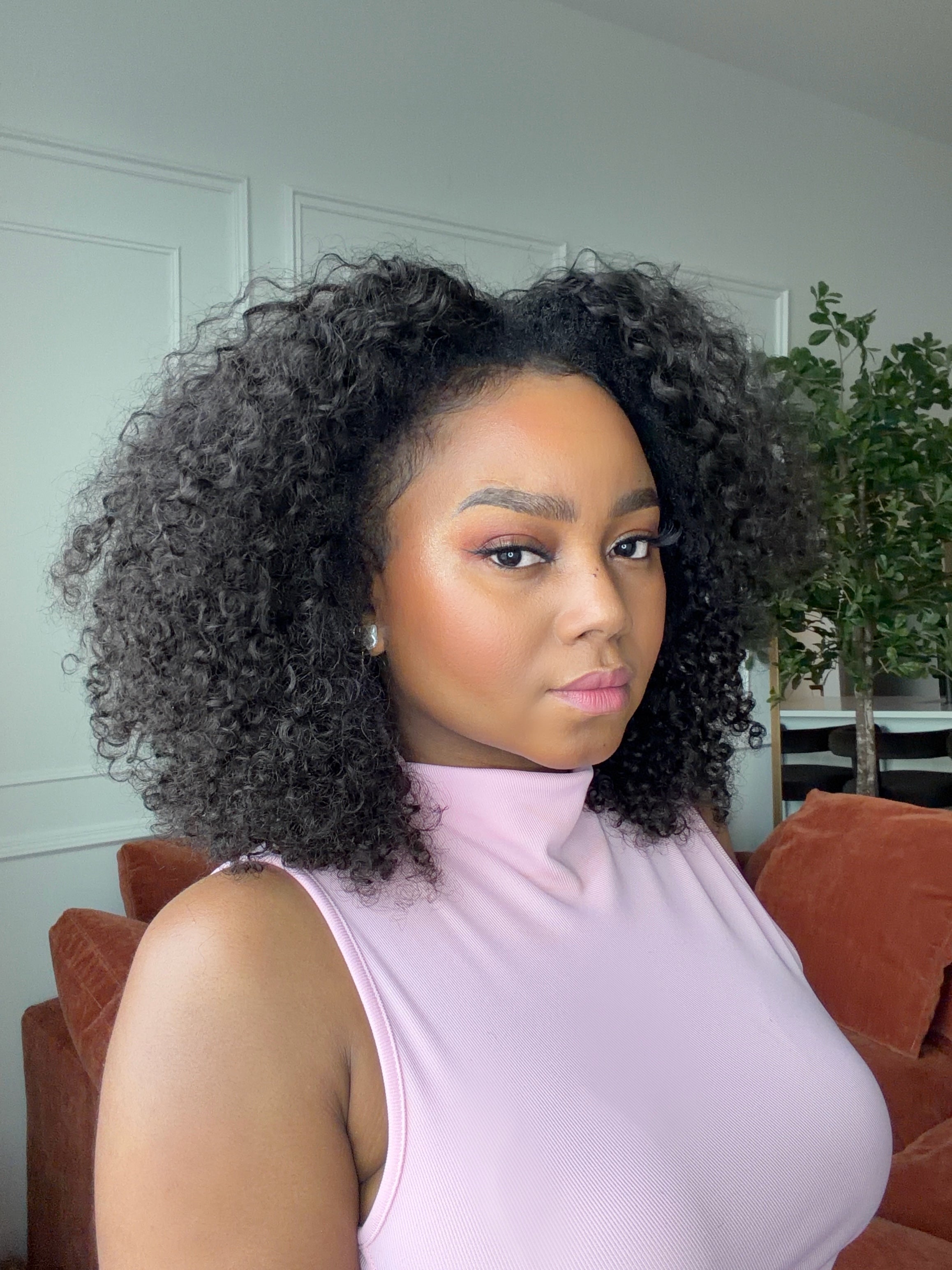 Kinky Curly Half Wig Custom