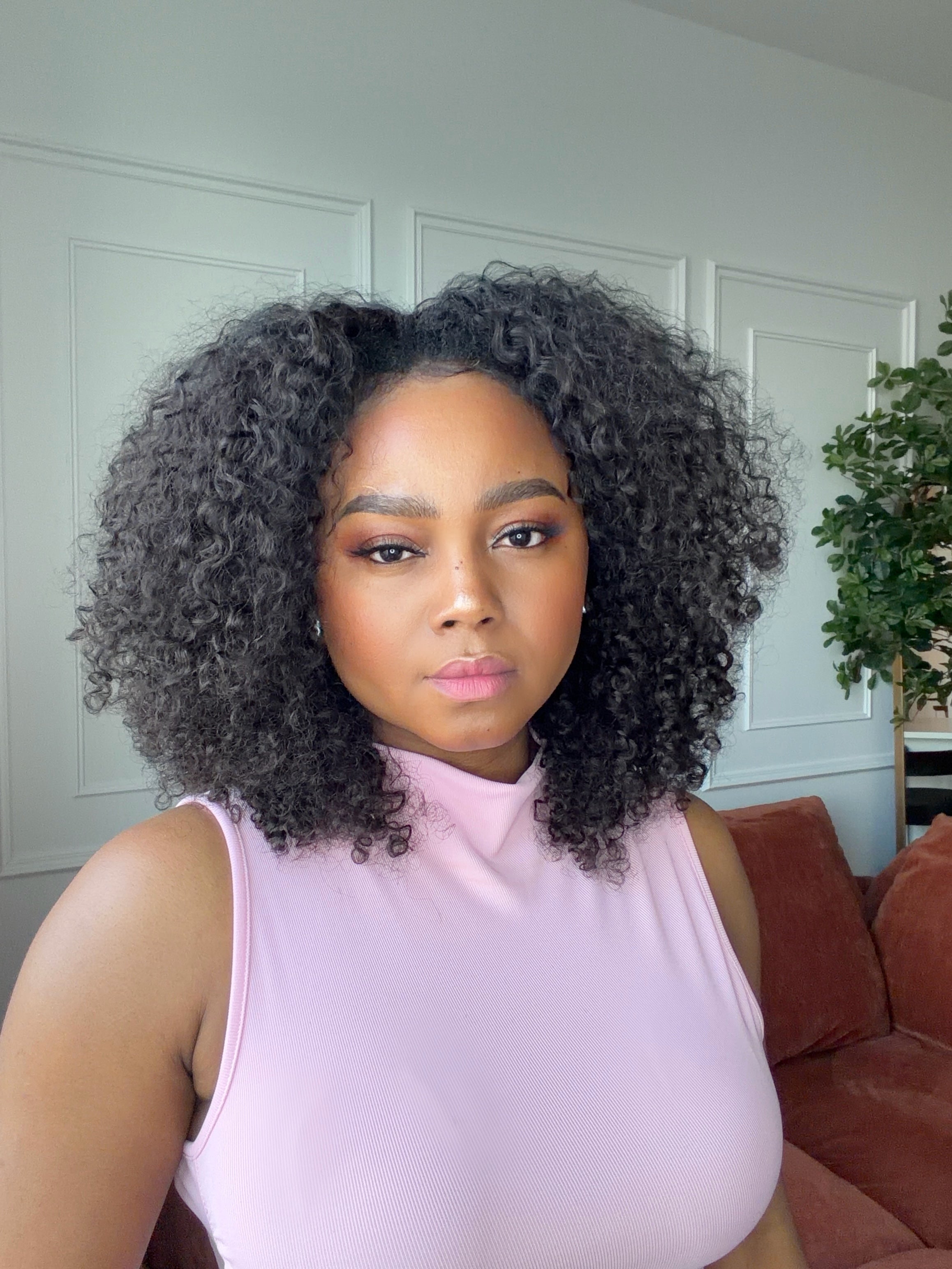 Kinky Curly Half Wig Custom