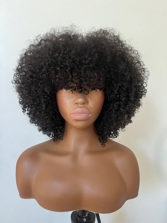 Berry Bang Afro Natural Wig: Chic, Versatile & Effortlessly Stylish - MellowDiamond