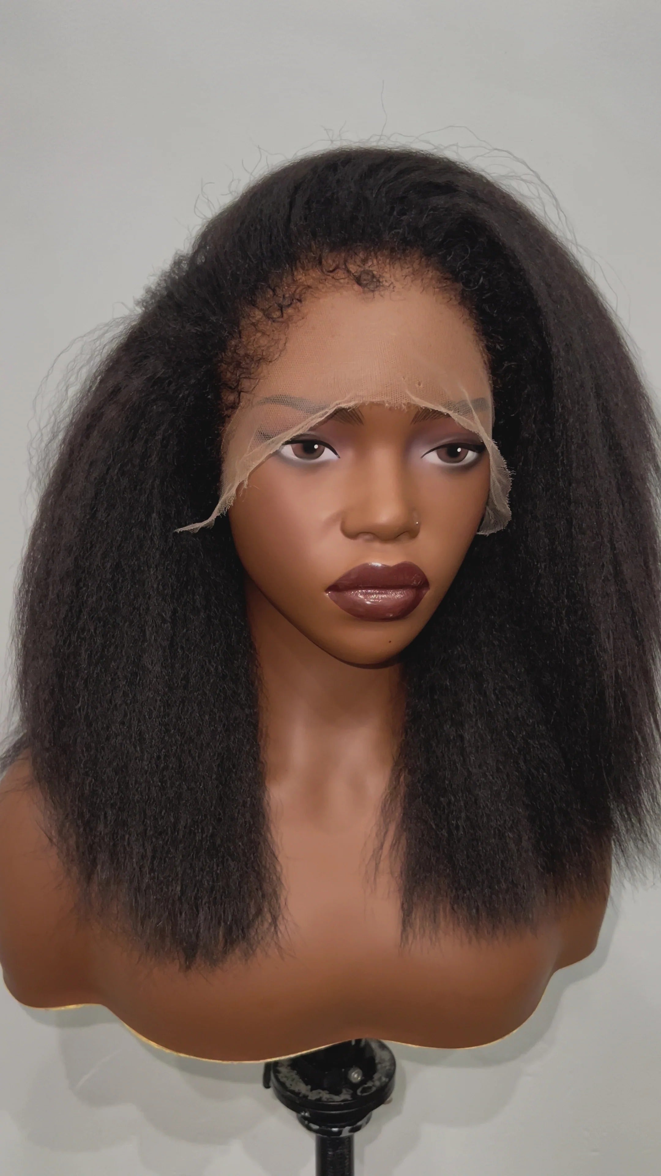Hybrid Coco Raw Bob Custom Wig – 100% Raw Kinky Straight Human Hair | Mellow Diamond