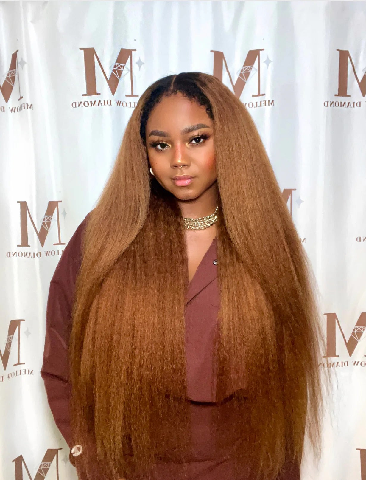 Hybrid Nye Coffee Wig – 100% Virgin Kinky Straight Human Hair with HD Lace & Hybrid Hairline