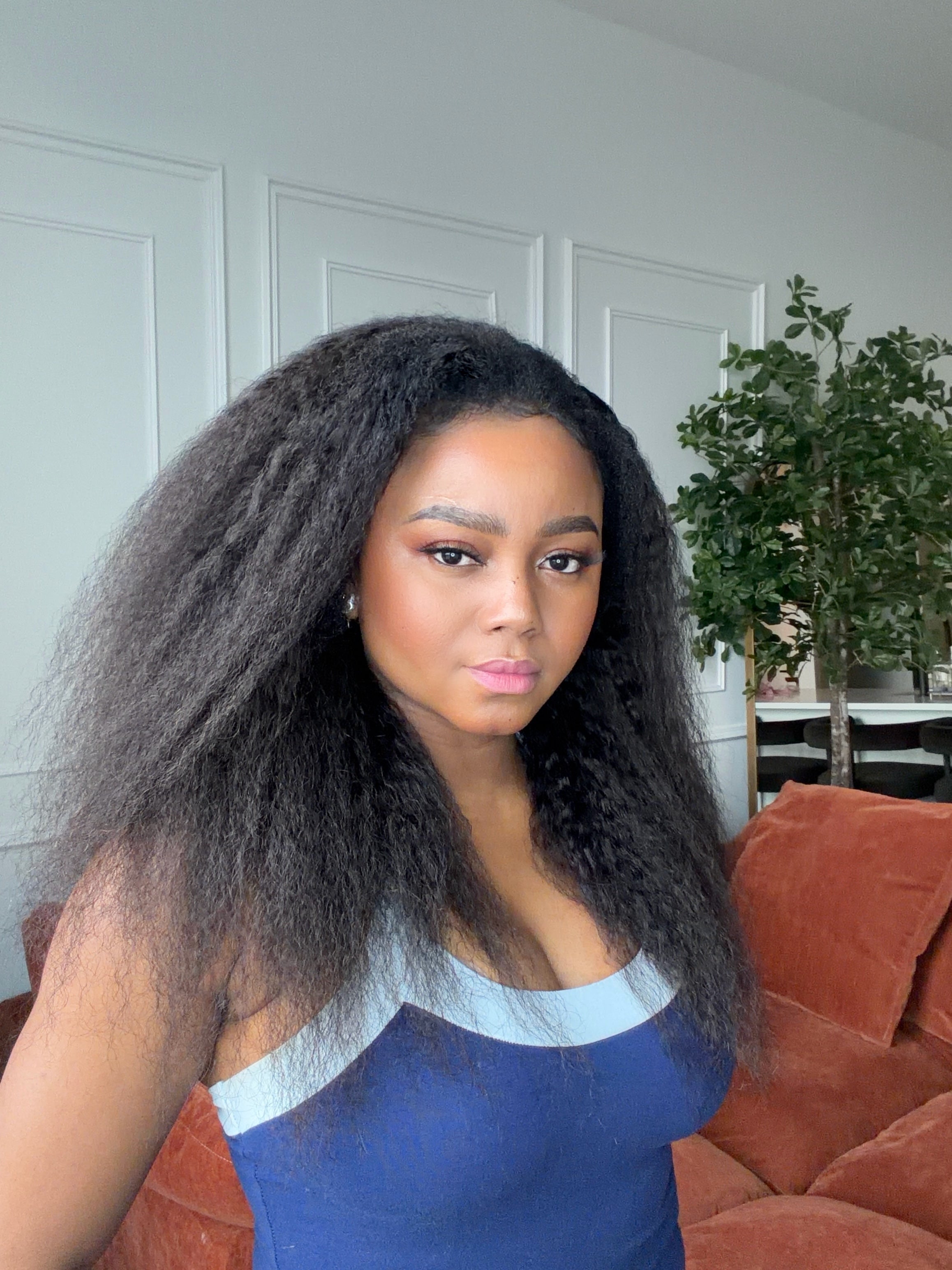 Kinky Straight Half Wig Custom