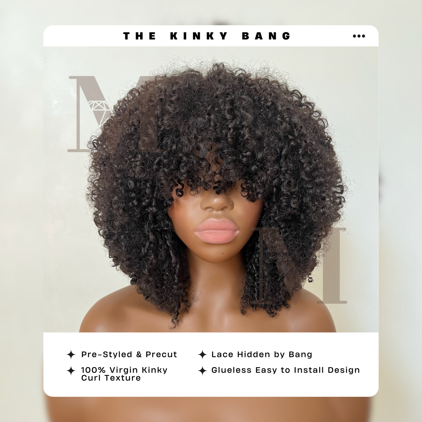 Kinky Bang Custom Wig