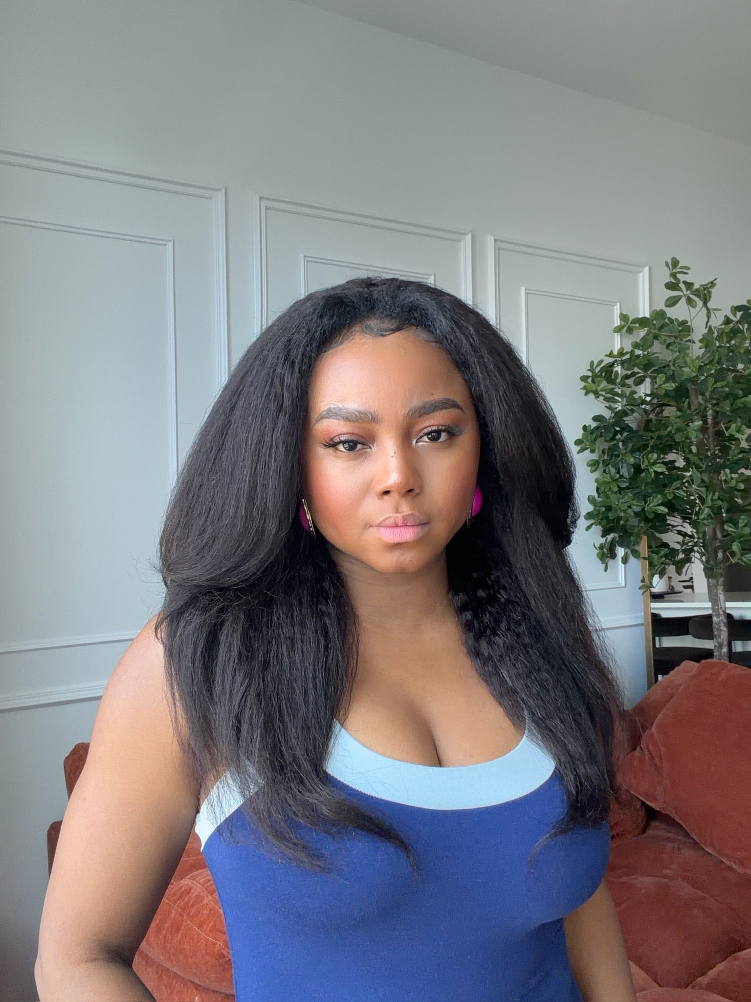 Kinky Straight Half Wig Custom