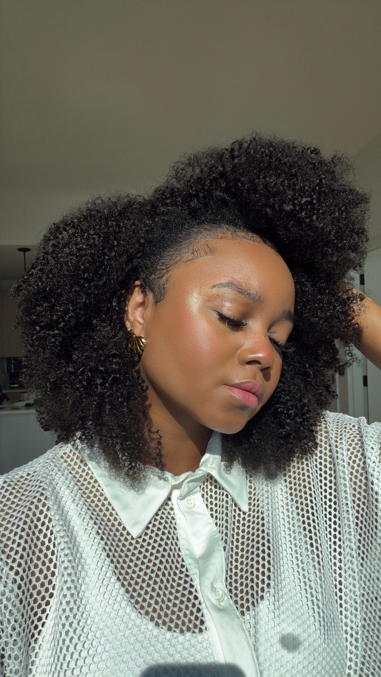 Kinky Coily Flip Over Half Wig Custom